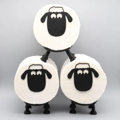 Produktbild von Toilettenpapierhalter Schaf - Funktional und Verspielt - Set von 3