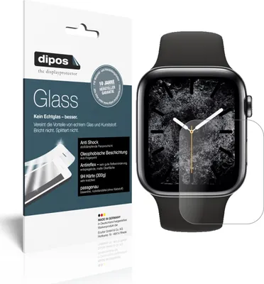 Produktbild von 2x Schutzfolie für Apple Watch Series 5 (44mm) matt - Anti-Shock 9H Folie dipos Glass Kunststoffglas