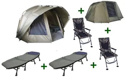 Produktbild von Fort Knox 3,5 2.0 Man Shelter + Winterskin + 2 Bedchairs + 2 Carpchairs