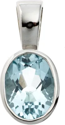 Produktbild von JOBO Anhänger 925 Sterling Silber rhodiniert 1 Blautopas