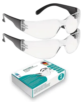 Produktbild von Schutzbrille Arbeitsschutzbrille Sicherheitsbrille - Transparent - Anti-Beschlag und UV-Beschichtung - 2 Stück - Germany