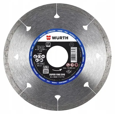 Produktbild von WURTH Diamanttrennscheibe Super Fine EVO 125mm Fliesen Präzisionsschnitt