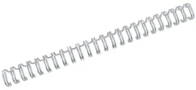 Produktbild von GBC WireBind Drahtbinderücken A5 24 Ringe, silber 8mm (100), Silber, 3 Blätter, Metall, 100 Stück(e)