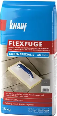 Produktbild von Knauf Fugenmörtel Flexfuge Bodenspezial 2 - 50 mm basalt 15 kg