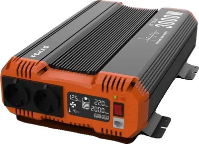 Obrázek produktu pro Střídač s čistou sinusovou vlnou, dálkové ovládání a LCD displej, 3000W-24V