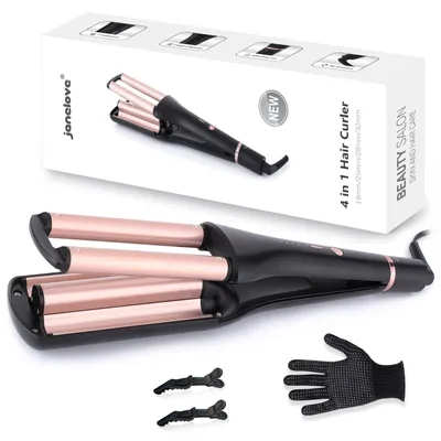 Produktbild von 19 25 28 32mm Welleneisen für Haare 4-in-1 Lockenstab für Beach waves Natürlich Wellen Wasserwellen Mermaid Waves 160°C bis 210°C Kreppeisen für die haare