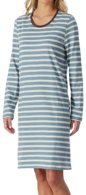 Produktbild von Schiesser Damen Nachthemd langarm, 95cm graublau