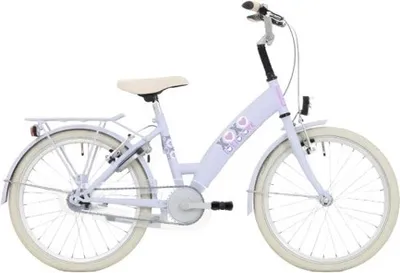 Zdjęcie produktu dla Rower dziecięcy 20" Bikefun Lots of Love z hamulcem nożnym - fioletowy / fioletowy matowy