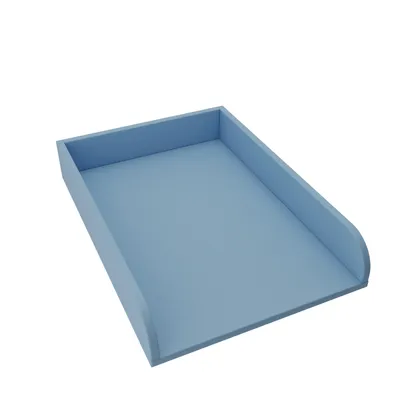 Produktbild von regalik Wickelaufsatz Universal, Wickeltischaufsatz für Kommoden in beliebiger Breite, Abnehmbar Wickelkommode aufsatz, Abgerundeten Frontplatten, Blau, 72cm x 54cm