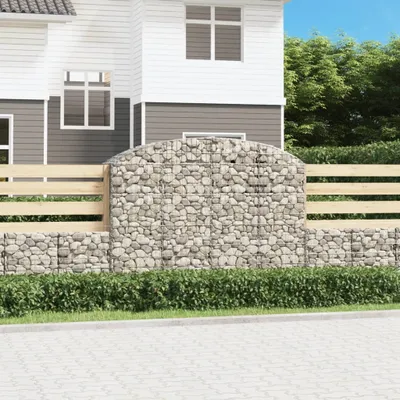 Immagine prodotto di Maison Exclusive - Cesto Gabbione ad Arco 200x50x140/160 cm Ferro Zincato