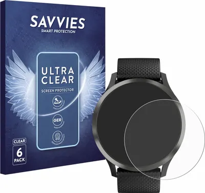 Produktbild von 6x Für Garmin vivomove HR Schutzfolie Savvies Displayschutz Display Schutz Folie Klar Transparent