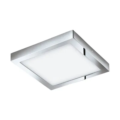 Image de Plafonnier à panneau LED Eglo 33668 Crosslink FUEVA-C chrome L : 30 cm l : 30 cm H : 4 cm dimmable IP44 2700-6500K avec fonction Connect