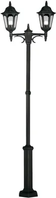 Produktbild von Elstead Parish Außen-Stehleuchte E27 2-fach 228cm Schwarz IP44,  UK