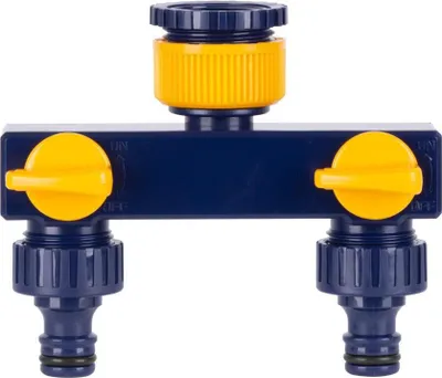 Image de Distributeur Strend Pro Garden TS3017, raccord 2 voies, de jardin, avec vannes