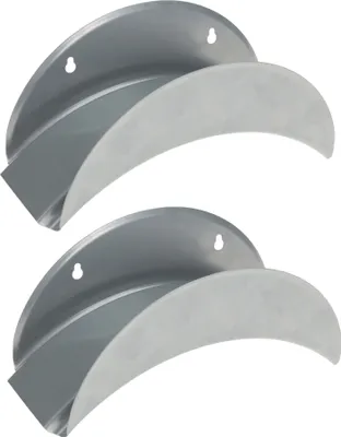 Image de BigDean 2x support de tuyau d'arrosage en métal 29x13 cm - Pour une longueur de tuyau jusqu'à 25 mètres - Aussi pour les outils de jardin avec câble - Robuste & stable