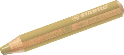 Image de Crayons de couleur, aquarelle & craies de cire - STABILO woody 3 in 1 - Pack de 5 - or