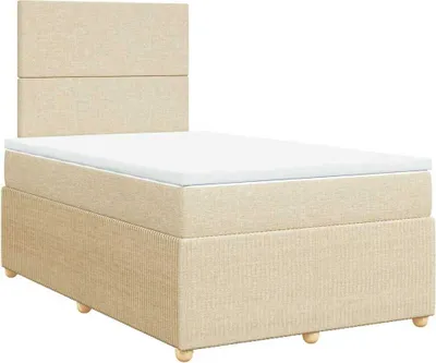 Obrázok produktu pre vidaXL Box spring posteľ s matracom krémová 120x190 cm látka