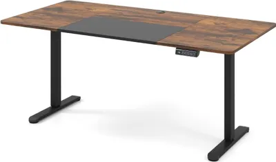 Produktbild von Elektrisch höhenverstellbarer Stehschreibtisch, 140 x 70 cm, Braun