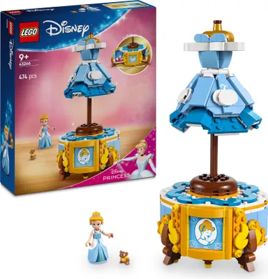 Produktbild von LEGO ǀ Disney Princess Cinderellas Kleid, Spielzeug für Jungen und Mädchen ab 9 Jahren - Inkl. ein Kleiderständer, Cinderella Mini-Puppe und Maus Figur - Kreatives Spielset 43266