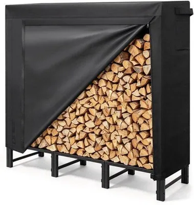 Produktbild von Holzaufbewahrungsregal, Holzscheitenlager für den Außenbereich, 122 x 32 x 118 cm