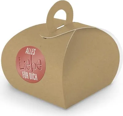 Produktbild von SET Alles Liebe für Dich (Motiv18) 24xGeschenkschachtel mit Griff braun + Stick