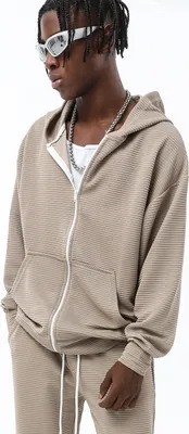 Produktbild von Zweiteiler Herren Trainingsanzug Jogginganzug Set mit Reißverschluss S Beige