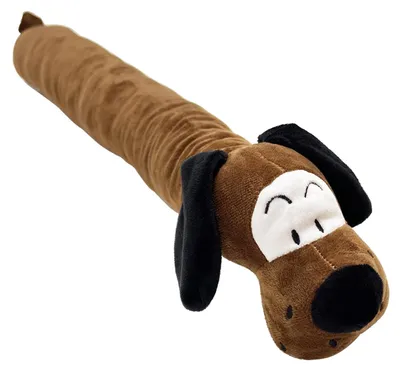 Türzugstopper 90 cm, gewichtetes Kissen, brauner Hund