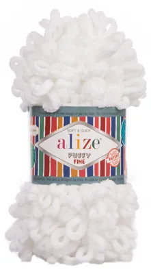 Strickgarn ALIZE Puffy Fine Uni, weiß