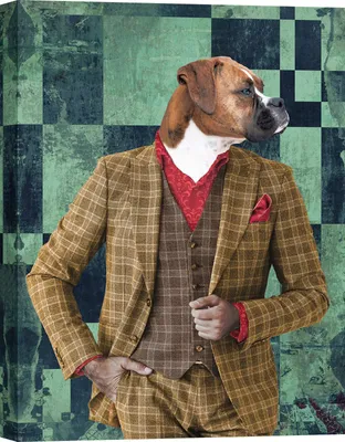Obrázek produktu pro Obraz na plátně, Zvířata Pop - VizLab, Gentleman #1 - 60x40 cm
