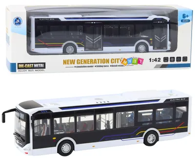 Produktbild von Metallene Stadtbuslichter mit Sound 1:42 Weiß