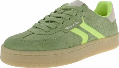 Produktbild von Tamaris Sneaker für Damen in Grün, aus Leder, Größe 36, mit Schnürung und 2,0 cm Absatz