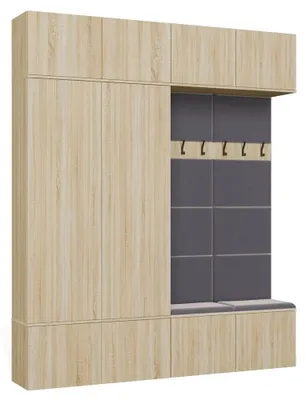 Zdjęcie produktu dla Garderoba HAGA IV/2Sz2W DĄB SONOMA 2x Szafa + 2x Wieszak