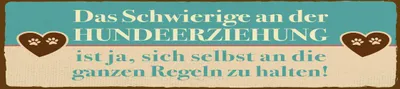 Produktbild von vianmo Holzschild 10x46 cm Hundeerziehungsregeln