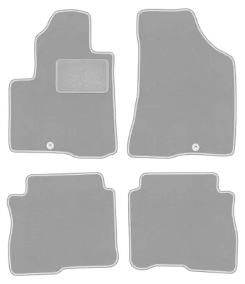 Productafbeelding van Velours automatten voor Hyundai SantaFe II 2006-2012 (SUV) – 4-delig, grijs, op maat – Wielganizator OSLO