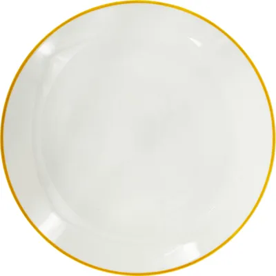 Zdjęcie produktu dla Porcelanowy talerz deserowy Linea Yellow, ø 19 cm, żółta linia