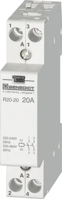 Produktbild von Benedict Installationsschütz, 20A, 220-240V 50Hz, 230-264V 60Hz, 1 Stk.