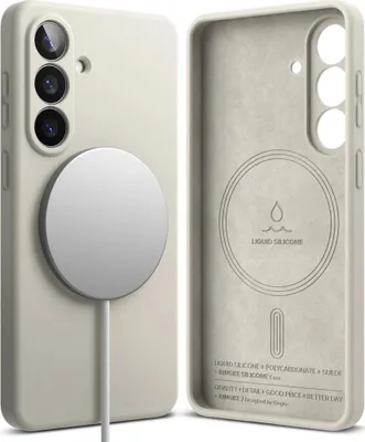 Produktbild von Handyhülle für Galaxy S26, Ringke Silicone Magnetic mit MagSafe, Beige