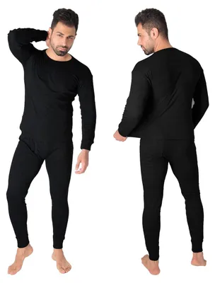 Produktbild von Black Snake Thermounterwäsche Herren Set Innenfleece mit Eingriff - XL - Schwarz