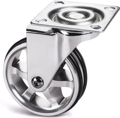 Produktbild von Möbelrolle Bobby Ø 75 mm Aluminiumrad ohne Bremse