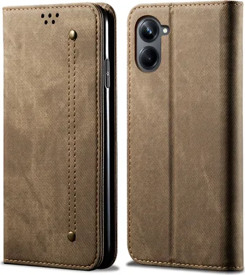 Immagine prodotto di Custodia per Samsung Galaxy A06, Custodia a portafoglio in pelle con chiusura magnetica e supporto Khaki