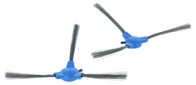 Produktbild von vhbw 2x Seitenbürste kompatibel mit Eufy RoboVac 11S, 30, 15, 12, 15C, 11S Max, 15C Max Saugroboter - Reinigungsbürsten Set, schwarz / grau / blau