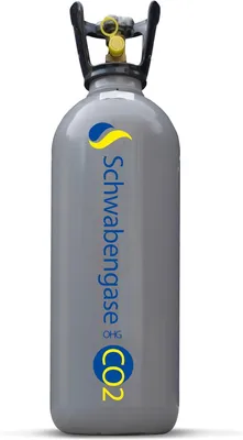 Produktbild von Co2 Flasche 6kg - Vorrats Kohlensäure Zylinder - Eigentumsflasche mit Tragegriff, Neu befüllt, Kohlensäureflasche für Aquarien, Getränkesprudler und Zapfanlagen, bis 2033