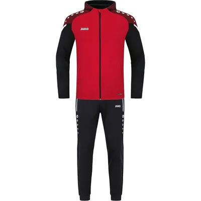 Produktbild von JAKO Unisex Trainingsanzug Polyester Performance mit Kapuze, Farbe:rot/schwarz, Größe:XL