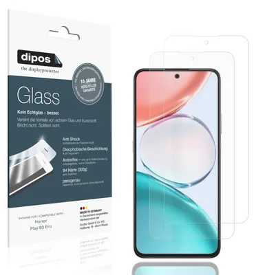Produktbild von 2x Schutzfolie für Honor Play 80 Pro matt - Anti-Shock 9H Folie dipos Glass Kunststoffglas