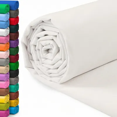 Productafbeelding van 100% Katoen Stof - 150 cm Breed - Witte Meterware voor Naaien en Patchwork