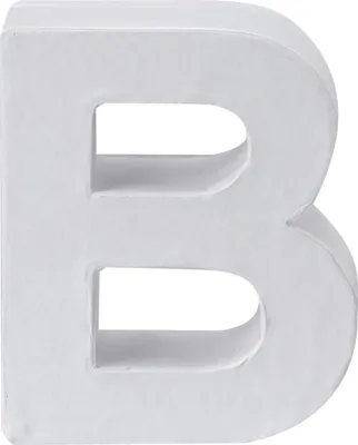 Produktbild von Papp Buchstabe B weiss 10 x 3,5cm