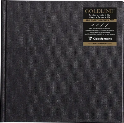 Produktbild von Clairefontaine 3329680342499, Schwarz, 140 g/m², 64 Blätter