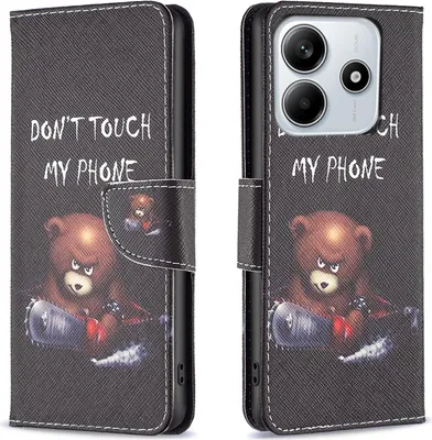 Produktbild von Für Xiaomi Redmi Note 14 5G Kunstleder Motiv Design Book Wallet Tasche Hülle