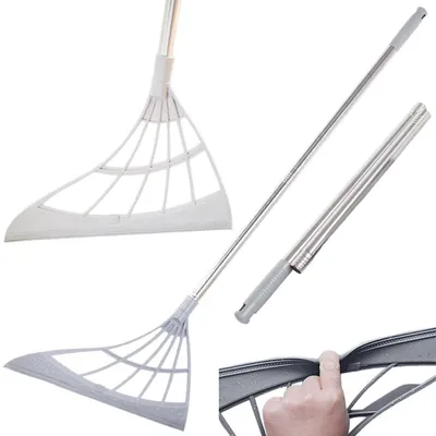 Obrázok produktu pre PARANCE. Podlahová utierka s rukoväťou 95 cm – hlavica z mäkkého silikónu 30 cm – na čistenie podláh