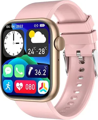 Produktbild von Smart Uhr Für Frauen Full Touch Screen Bluetooth Anruf Wasserdichte Uhren Sport Fitness Tracker Smartwatch Dame